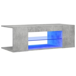 vidaXL TV-bänk med LED-belysning betonggrå 90x39x30 cm grå