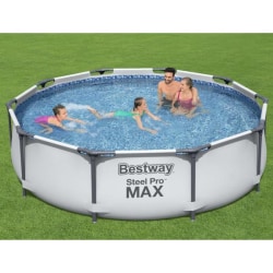 Bestway Pool med stålram Steel Pro MAX med tillbehör 305x76 cm Grå