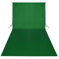 vidaXL Fotobakgrund bomull grön 600x300 cm chroma key Grön