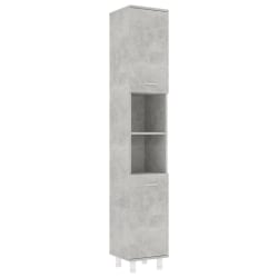 vidaXL Badrumsskåp betonggrå 30x30x179 cm spånskiva grå