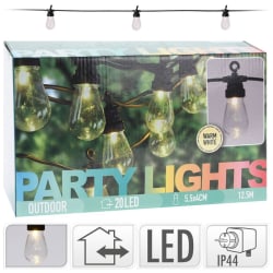ProGarden Partyslinga med 20 LED 12 V Transparent