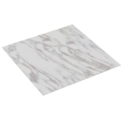 vidaXL Självhäftande PVC-golvplankor 5,11 m² vit marmor Vit