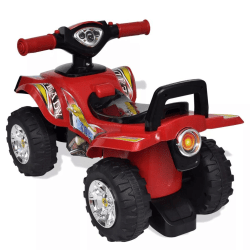 vidaXL Fyrhjuling för barn med ljud och ljus röd Röd