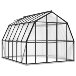 vidaXL Växthus med basram antracit 9,53 m² aluminium Antracit