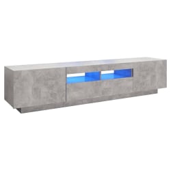 vidaXL TV-bänk med LED-belysning betonggrå 180x35x40 cm grå