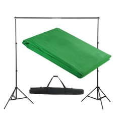 vidaXL Stativ och fotobakgrund 300 x 300 cm grön Grön