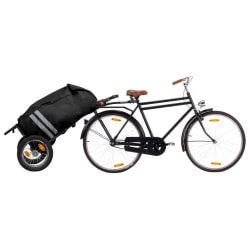 vidaXL Hopfällbar cykelvagn med väska svart Svart