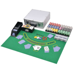 vidaXL Kombinerat poker-/Blackjack-set med 600 lasermarker alumi multifärg