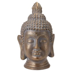 ProGarden Skulptur Buddhahuvud 31x29x53,5 cm Brun