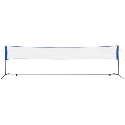 vidaXL Badmintonnät med badmintonbollar 600x155 cm Flerfärgsdesign