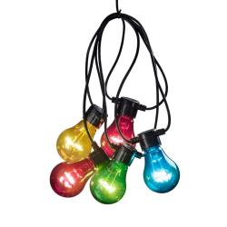 KONSTSMIDE Partylampor med 5 lampor flerfärgade multifärg