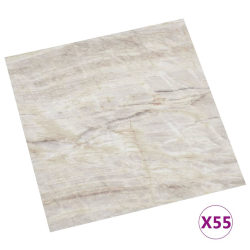 vidaXL Självhäftande golvplankor 55 st PVC 5,11 m² beige Beige