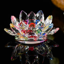 Deessesale® Kristallglas Lotus Blomma Ljus Värmeljushållare Buddhist Ljusstake^ZJW11249090