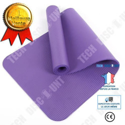 TD® Högkvalitativ 1cm Antibakteriell Giftfri Anti-halk Mjuk Yogamatta Gym Sport Hem Lila 183cm*61cm*10mm