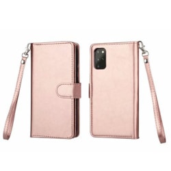 Samsung Galaxy S20 Plus - Praktiskt 9-Kort Plånboksfodral FLOVEM Roséguld