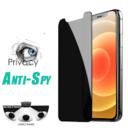 iPhone 12 Mini Skärmskydd Anti-Spy 0,3mm Svart