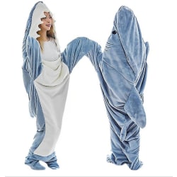 Shark Blanket Hættetrøje Voksen - Shark Onesie Voksen Bærbart Tæppe - Shark Blanket Super Soft Hyggelig Flanell hættetrøje Shark Sovepose