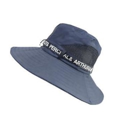 Bucket Hat Cotton Sun Hats Tavallinen ulkokalastus Lake Blue M