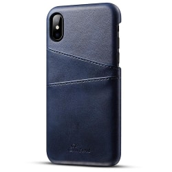 Case iphonex pu-nahkaiselle cover korttitelineellä pc10912 (sininen) musta S