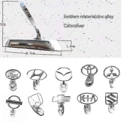 3D-metallijalusta tunnusmerkki tarra auton etuhupun logokoriste