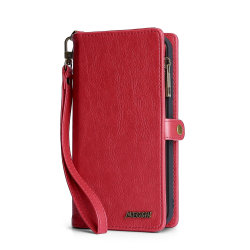 Case iphone13 pro flip-magneettille iskunkestävä pu-nahkainen cover hpc2644 - punainen sininen XL
