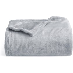 Fleecefilt Throw Blanket - Ljusgrå Lättviktsfiltar fo