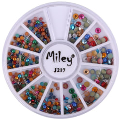 Rundel - Miley - J217 - Nageldekorationer - Ca: 400 st multifärg