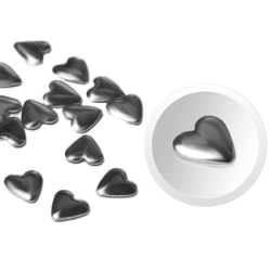 Nageldekorationer / dekoration - Hjärta - Silver - #13