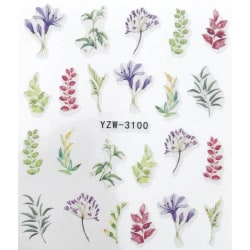 Vattendekaler - Växter - YZW-3100 - För naglar multifärg