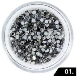 Zirkon stenar (Glas) - 1,5 mm - 200 st - 01 Silver