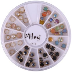 Rundel - Miley - J211 - Nageldekorationer - Ca: 300 st multifärg