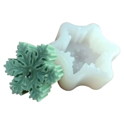 Jul snöflinga formad silikon form tvål form