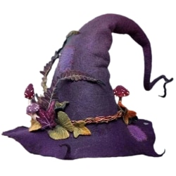 Halloween häxkalas filt häxmössa, en storlek dark purple