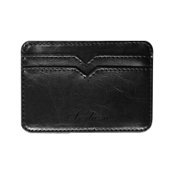 Man liten Pu-plånbok med myntficka för män black