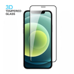 Skärmskydd iPhone 12 Mini - 3D Härdat Glas Svart (miljö) Svart