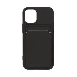 Silikonskal med Korthållare iPhone 12 Mini - Svart Svart
