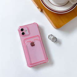 iPhone 11 TPU Shockproof Protective Wallet Case Pink Pink