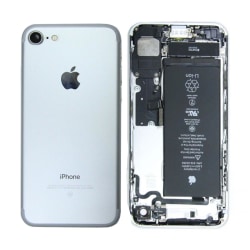 iPhone 7 Baksida/Komplett Ram med Batteri (Begagnad) - Silver Vit
