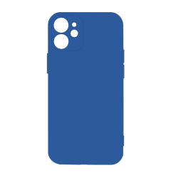 iPhone 12 Silikonskal med Kameraskydd - Blå Blå