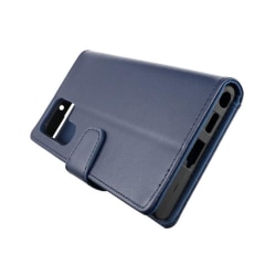 Samsung S22 Ultra Plånboksfodral Extra Kortfack och Stativ RV - Blå