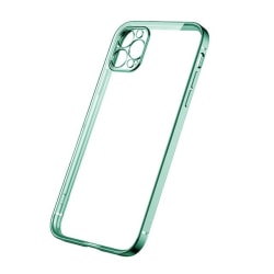 Apple iPhone 12 Pro Max Luksus klassisk firkantet rammebeskyttel Green