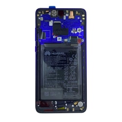 100 % alkuperäinen Huawei Mate 20 -näyttömoduulin etukansi + LCD Blue
