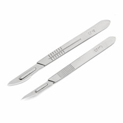Rustfrit stål super-hårde kirurgiske knive Værktøj # 3 Håndter k Silver