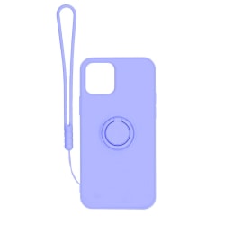 Apple iPhone 12 Mini Pehmeä nestemäinen silikonikotelo, violetti Light purple