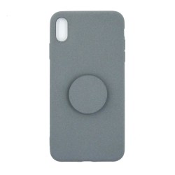 Kiinnitetty kotelo TPU jalustalla iPhone XS Max Greylle Grey