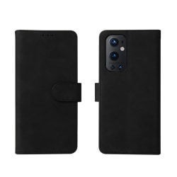 Flip Stand nahkainen lompakkokotelo OnePlus 9:lle musta Black