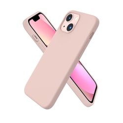 iPhone 13 nestemäinen silikonikotelo hiekkavaaleanpunainen vaaleanpunainen