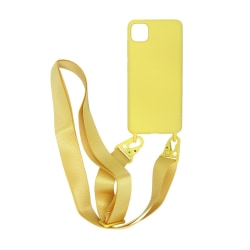 Apple iPhone 11 Pro Max flydende silikone telefoncover med håndr Yellow