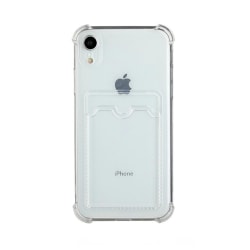 iPhone XR Stöttåligt Skal med Korthållare - Transparent Transparent