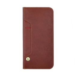 Flip Stand Nahkainen lompakkokorttikotelo Punainen Ruskea iPhone Red
